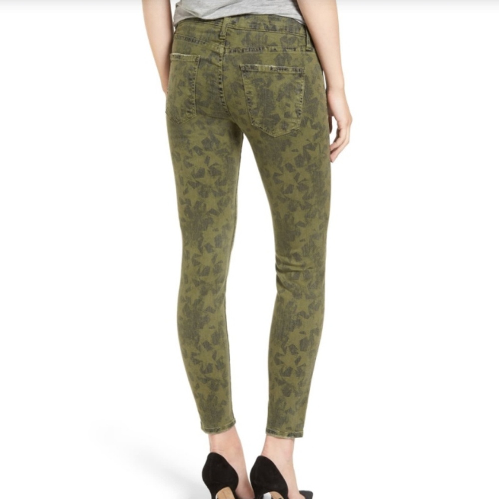 Current/Elliott The Stiletto Skinny Jeans 24 Army Green Camo Python Print Crop - Picture 4 of 8